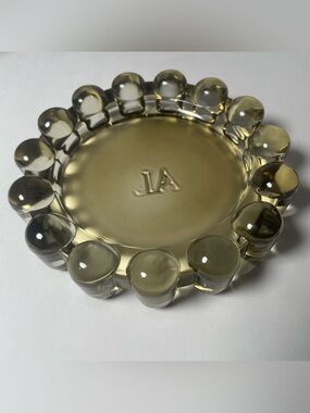 Alice Lane Large Bubble Candle Dish - Elegant Smoked Glass Candle Dish.